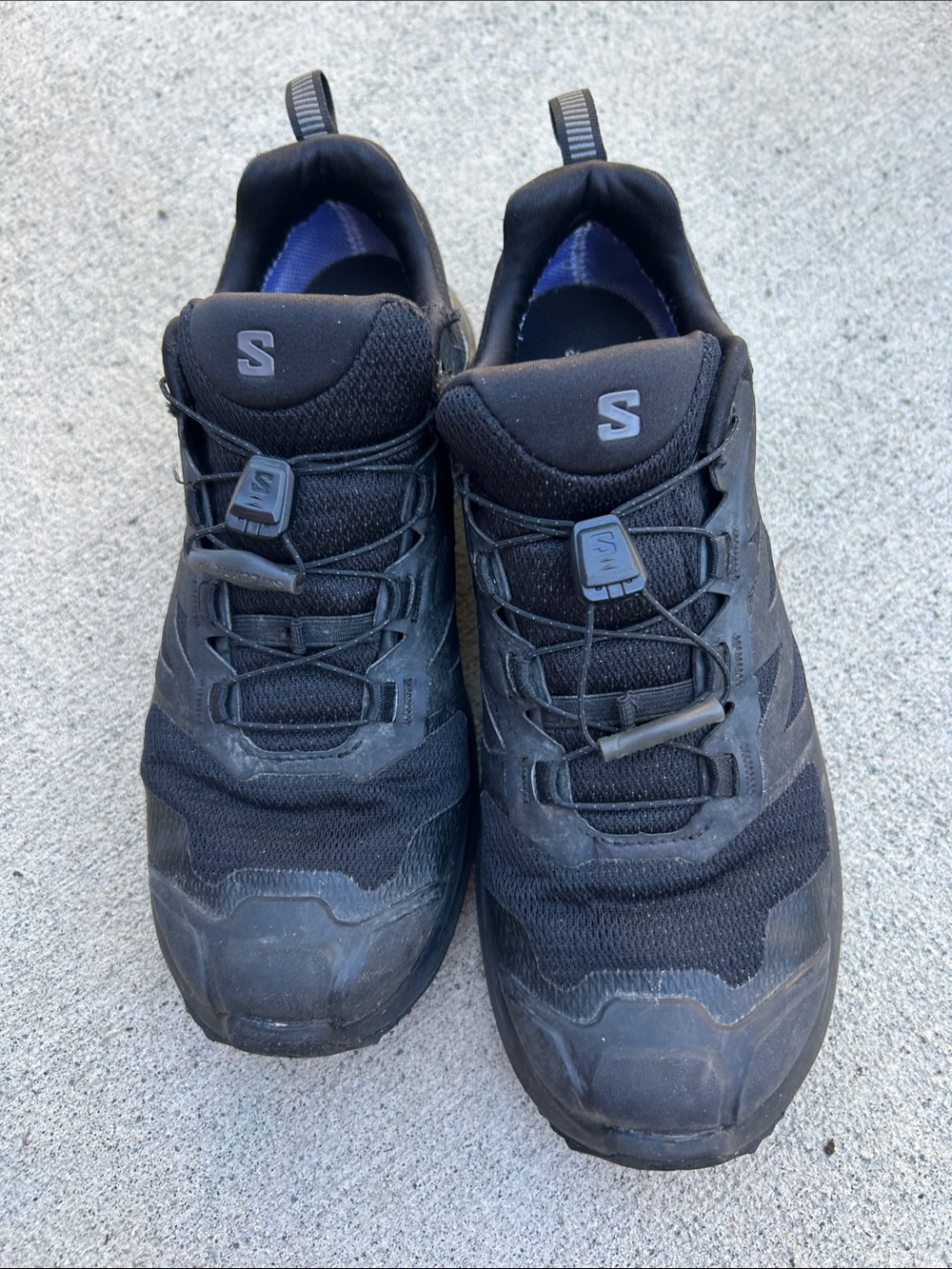 Salomon Black Men's Trail Sneakers with Quicklace